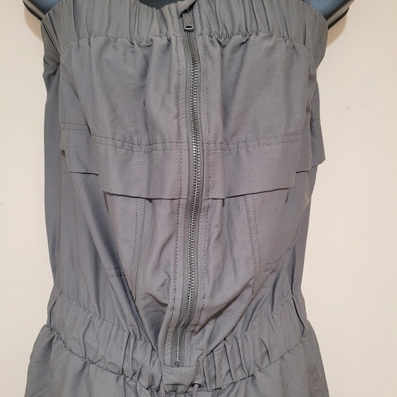 Free People Movement Utility Cargo Strapless Jumpsuit pewter womens Shot clock - Picture 3 of 13